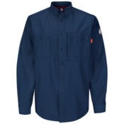 IQ Series Endurance Collection Men's FR Uniform Shirt in Navy